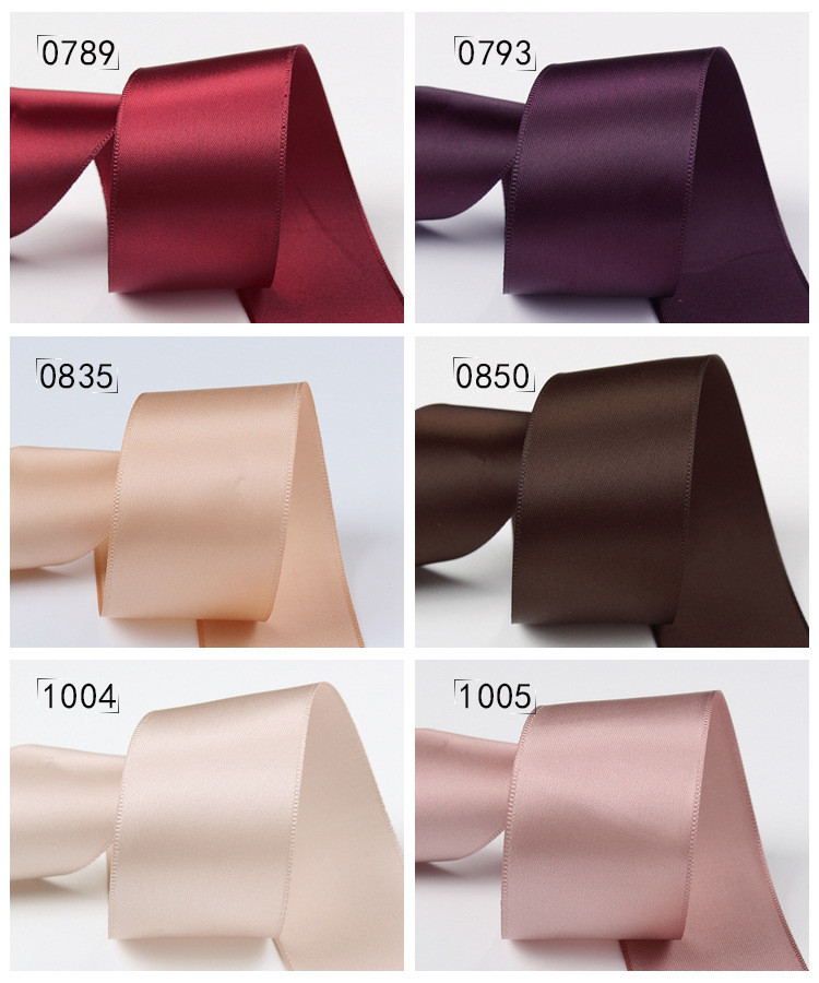 25mm Double Face Polyester Satin Ribbon for Garment Acessories