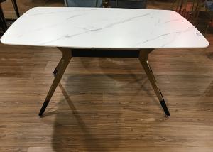 Quality Non Slip 130*80*76cm Wrought Iron Marble Table wholesale