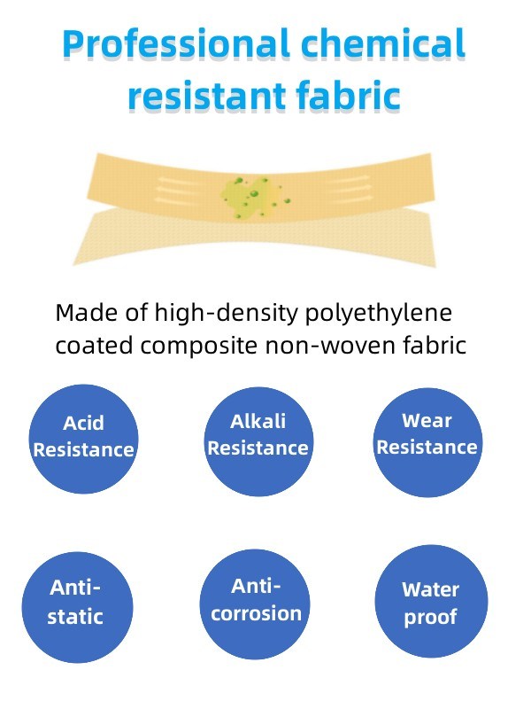 Type4 Microporous Chemical Proof Industrial Yellow Protective Coveralls