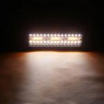 9 Inch 180W Dual Row LED Light Bar White / Amber For Offroad Cars