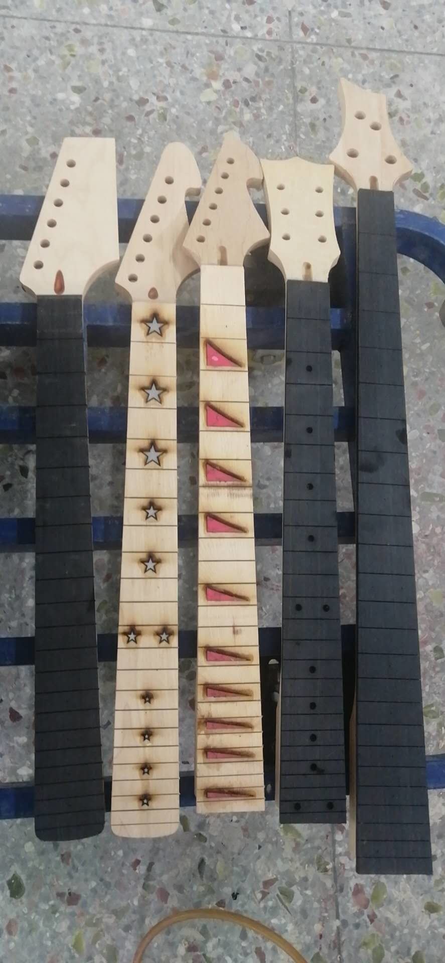 Custom Grand 22 Fret Roasted Maple Electric Guitar Neck for Handmade Tele Guitar Kits Gloss Finished with Bone Nut