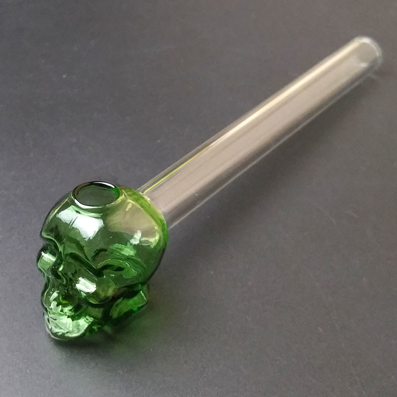 Great Pyrex 5.5''Skull Glass Tobacco Pipe , Borosilicate Glass Water Pipe