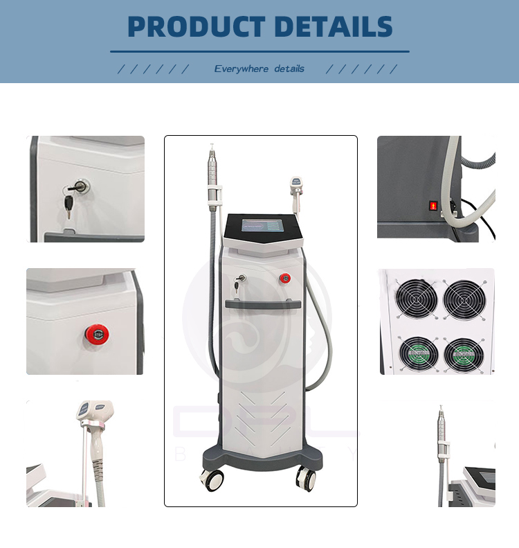 2 In 1 Diode Laser Hair Removal And Picosecond Laser Tattoo Remove Beauty Machine