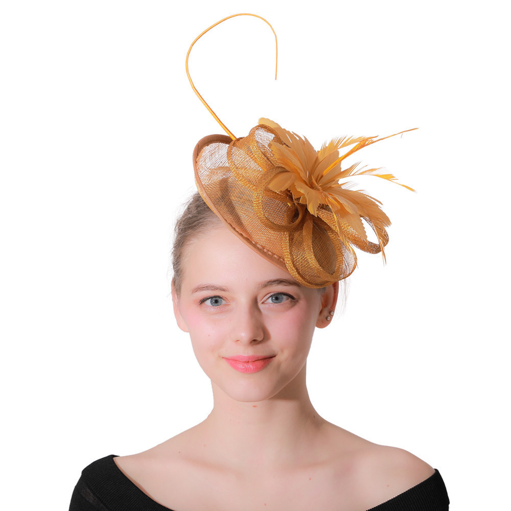 10*20 cm Party Decoration Sinamay Feather Fascinator with Quick Express Shipping