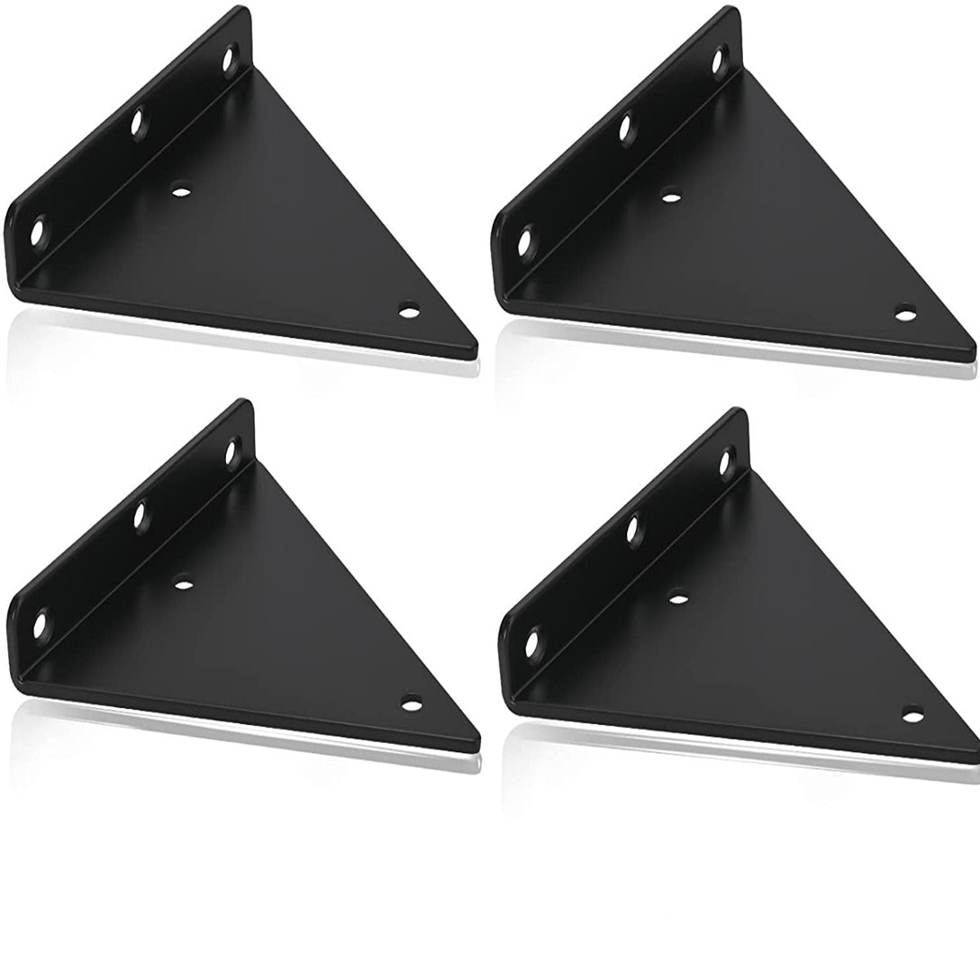 Stamping Punching Bending Heavy Duty Black Corner Stand for Minimalist Home Decor