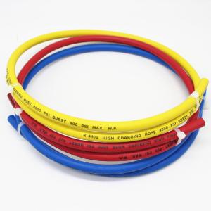 Quality R410a Red Yellow Blue Rubber Refrigerant Charging Hose For Air Conditioner wholesale