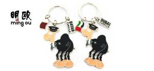 Quality Soft Enamel Metal Key Ring Customized , Qatar Style Metal Key Chain Holder For Travel Retail Market wholesale
