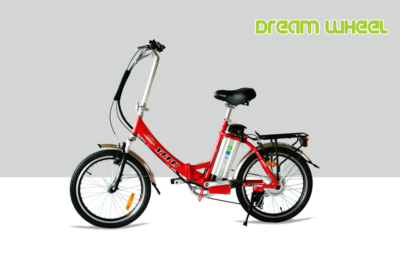 Aluminum Lightweight Foldable E Bike V Brake 36V 10Ah Battery