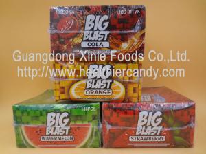 Quality Square Sweet Big Blast Bubble Gum Candy With Fruit Flavor , 4 G * 100 Pcs wholesale