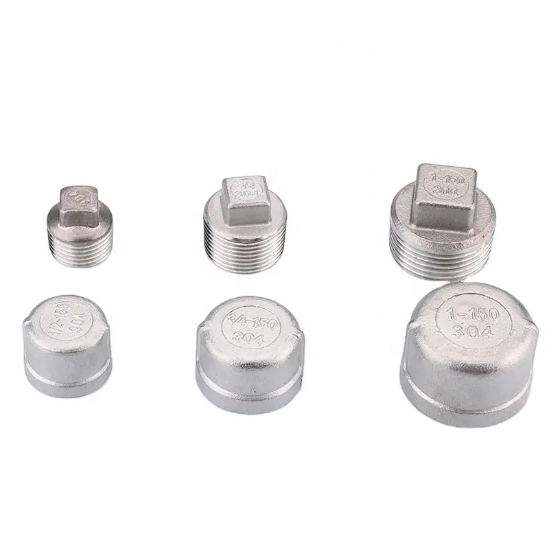 Female NPT BSPT BSP Threaded Round Cap for Industrial and Agricultural Applications