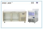 Air Cooled Glass Door Refrigerator , Multiply Shelves Under Worktop Freezer