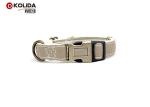 Kolida Canvas Adjustable Dog Collar Traction Rope Pink / Brown / Blue / Grey