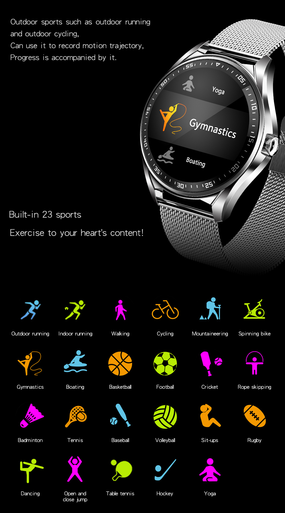 Hazel 1.28 Inch IPS Color Screen IP67 Waterproof Mechanical Theme Style Ui Female Menstrual Cycle Reminder E16 Smart Watch