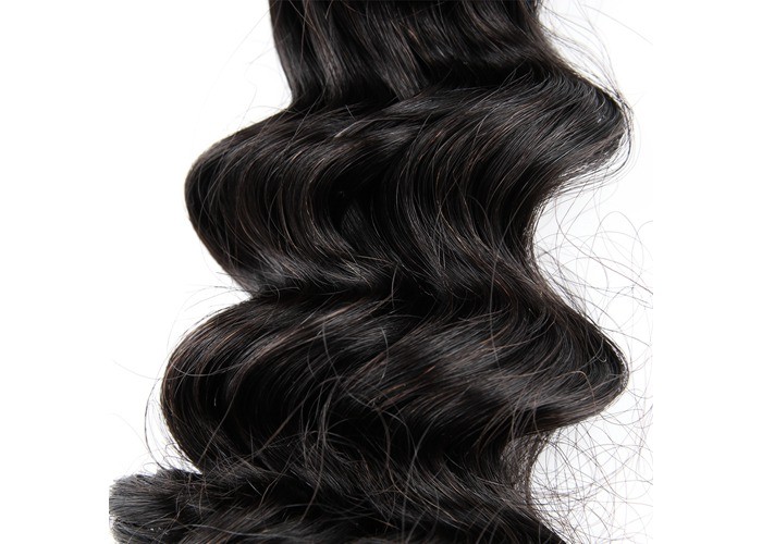 Spanish Curl 7A Grade Virgin Hair From One Donor Natural Black , Can Be Permed Again