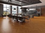 Fishbone Wear-Resistant 600x1200mm Brown And Yellow Wooden Porcelain Tiles For