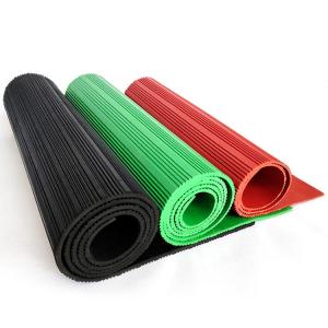 Quality 10m Horse Stall Mattress Wide And Fine Ribbed Rubber Sheet Rolls wholesale