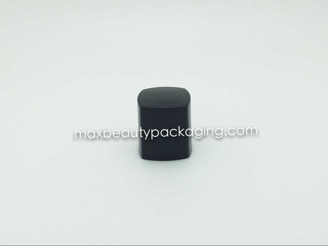 N2076 square small nail polish cap nail polish packaging plastic cap shiny black cap UV coating finish cap