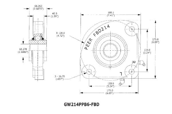 Nonstandard Agricultural Machinery Bearing GW214PPB6-FBD High Mechanical