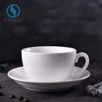 Classic Thick Glaze Porcelain Cups And Saucers For Caterers Canteens