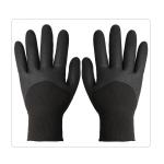 Black Acrylic And Polyester Yarn Nitrile Winter Gloves Extra Thick