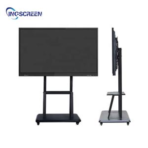 Quality 55 65 75 Inch Adjustable Interactive Whiteboard Stand Metal Floor Mobile Stand wholesale