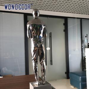 Quality Standing Person Stainless Steel Garden Sculptures Weather Resistance wholesale