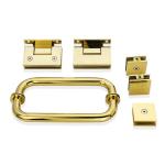 Brushed Nickel Finish Stainless Steel Shower Hinge and Glass Clamp Kit for Glass