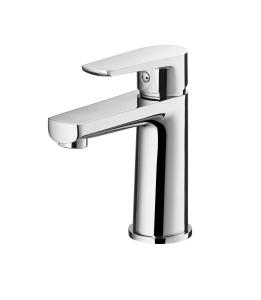 Quality Chromed Brass Single Handle Wash Basin Faucet 159mm High Hot Cold Water Mixer wholesale
