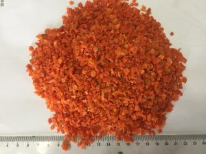 Quality 5x5mm Crispy Dried Carrot Chips , Dehydrated Vegetable Chips Nutrition wholesale