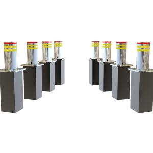 Quality Retractable Hydraulic Rising Bollard for Security Rise Height 600mm-1200mm Thickness 6mm wholesale