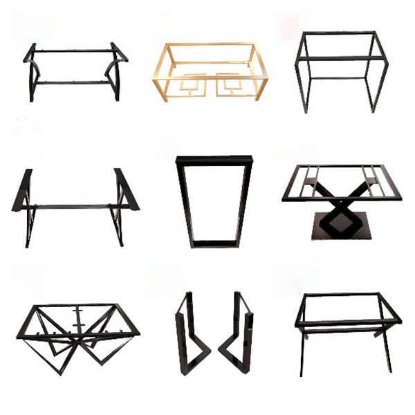 Triangle Bracket Glass Side Steel Dining Coffee Table Legs Wrought Iron Metal 2020