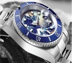 Quality 300 Meters Waterproof Diving Watch ceramic Stainless Steel Strap wholesale