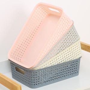 Quality Impact Resistant Sustainable Woven Plastic Storage Basket For Bathroom Kitchen wholesale