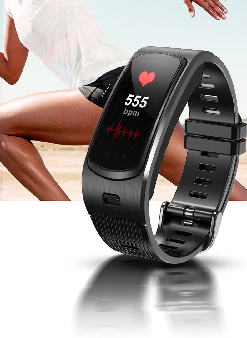 0.96inch Blood Pressure Wristband 90MAH BLE IP67 Waterproof Smartwatch