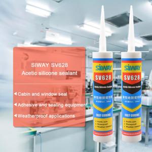 Quality 590ml Acetic Cure Silicone Sealant , Acetoxy Silicone Sealant Cartridge Packaged wholesale