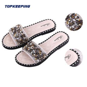 Quality Summer Glitter PVC Jelly Slippers Womens Slide Sandal wholesale