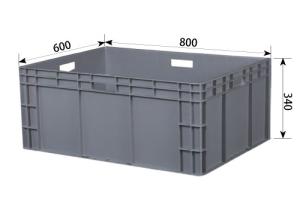 Quality Standard WarehouseEuro Stacking Containers Moving Storage Grey Light Weight wholesale
