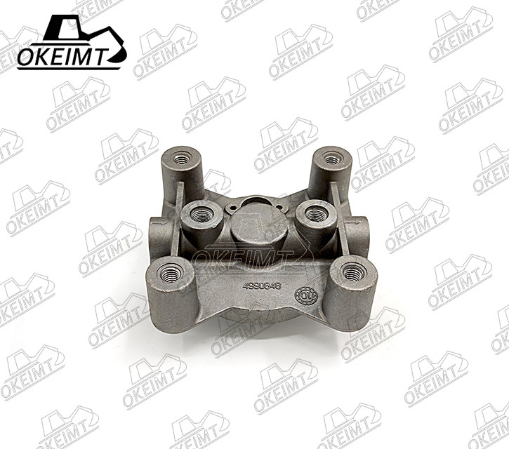 PC200-8 4990848 Fuel Filter Head Aluminum For Excavator Engine Spare Part