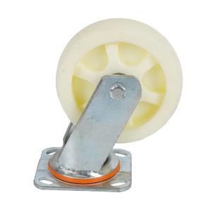 Quality 4inch 5inch 6inch 8inch Heavy Duty White Rubber Iron Casters Wheels for Heavy Machinery wholesale
