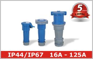 Quality Blue IP44 Industrial Power Socket Pin And Sleeve Electrical Connectors wholesale