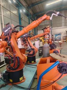 Quality Robotic Arm 6 Axis Industrial Equipment 240kg Body Weight Ceiling Installation 2.8 M/s Speed Material Cutting Removal wholesale