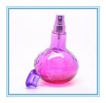 100ML wholesale painting fancy circle shape purple color glass perfume bottle