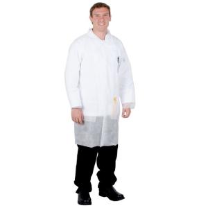 Quality Anti Static Disposable Medical Student Lab Coat With Open / Elastic / Knitted Cuff wholesale