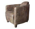 Rustic Lodge Upholstered Armchair Full Leather Tomcat Chair
