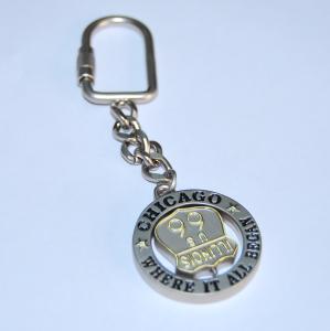 Quality Antique Silver / Matte Silver Plating 2.5mm Promotional Metal Keyrings wholesale