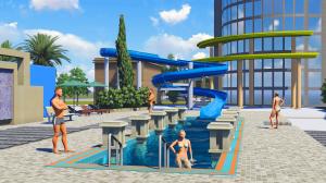 Quality Customized Outdoor spiral swimming pool slide Fiberglass 1m SGS wholesale