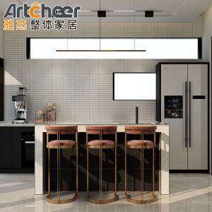 Quality Artificial Quartz Countertop C Shaped Kitchen Cabinet Design For Home Furniture wholesale