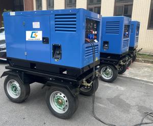 Quality Trailer mounted 20kw AC genset Mig Arc DC 600A Dual welding unit 400 amp diesel engine welders wholesale