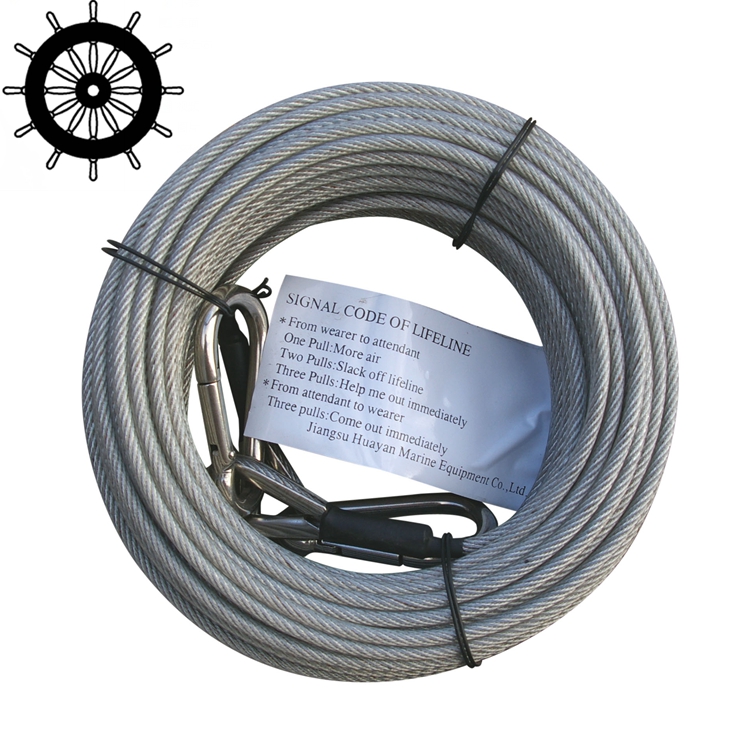 30m Length Fireproof Lifeline 4 . 2 - 5mm Diameter With A Snap Hook