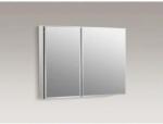 Double Door Aluminum Storage Cabinet / Aluminium Vanity Cabinet Sleek Mirrored